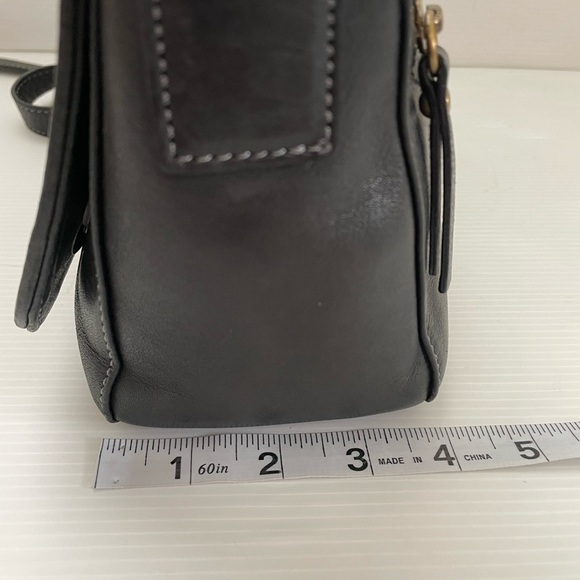 Avorio Nero Black Leather Shoulder bag Made in Italy Red Lining - Picture 11 of 15